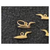 4.9-grams (total) Gold - Lot of (4) Loon Charms