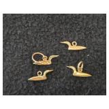 4.9-grams (total) Gold - Lot of (4) Loon Charms