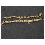 65.9-grams (total) Gold Plate - Lot of (2) Bracelet with Loon Charm (New)