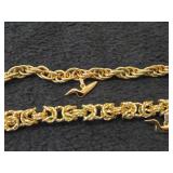 65.9-grams (total) Gold Plate - Lot of (2) Bracelet with Loon Charm (New)