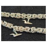 76.1-grams (total) Gold Plate - Lot of (2) Bracelet with Loon Charm
