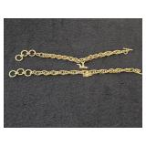 51.9-grams (total) Gold Plate - Lot of (2) Bracelet with Loon Charm (New)