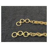 51.9-grams (total) Gold Plate - Lot of (2) Bracelet with Loon Charm (New)