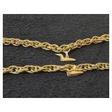 51.9-grams (total) Gold Plate - Lot of (2) Bracelet with Loon Charm (New)
