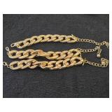 63.4-grams (total) Gold Plate - Lot of (3) Bracelet with Loon Charm (New)