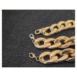 63.4-grams (total) Gold Plate - Lot of (3) Bracelet with Loon Charm (New)