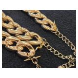 63.4-grams (total) Gold Plate - Lot of (3) Bracelet with Loon Charm (New)