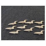 60.3-grams (total) Silverplated - Lot of (10) Loon Pendants