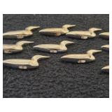 60.3-grams (total) Silverplated - Lot of (10) Loon Pendants