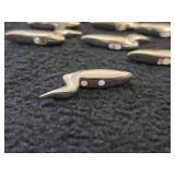 60.3-grams (total) Silverplated - Lot of (10) Loon Pendants