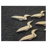 66.3-grams (total) Silverplated - Lot of (11) Loon Pendants