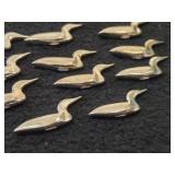 66.3-grams (total) Silverplated - Lot of (11) Loon Pendants