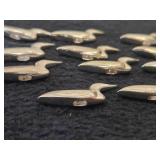 66.3-grams (total) Silverplated - Lot of (11) Loon Pendants
