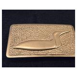 150.5-grams Gold Plate Loon Belt Buckle