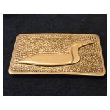 153-grams Gold Plate Loon Belt Buckle