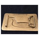 153-grams Gold Plate Loon Belt Buckle