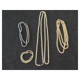 Pearl Necklace 48' + Double-Strand Pearl Necklace 14' + Triple-Strand Pearl Necklace 16' + Double-Strand Pearl Bracelet 6'