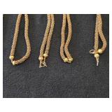 Lot of (5) Seed Bead Necklaces 28' (x4) and 14'