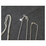 Lot of (9) Necklaces | Silver-toned
