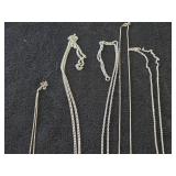 Lot of (9) Necklaces | Silver-toned