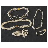 (3) Multi-strand Pearl Necklaces + Multi-strand Pearl Bracelet + Single-Strand Pearl Bracelet