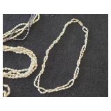 (3) Multi-strand Pearl Necklaces + Multi-strand Pearl Bracelet + Single-Strand Pearl Bracelet