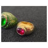 Lot of (4) Gemstone Rings