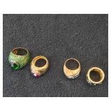 Lot of (4) Gemstone Rings