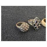 Lot of (4) Gemstone Rings