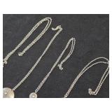 Lot of (4) Pendant Necklaces