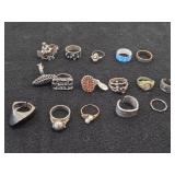 Lot of (16) Rings