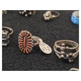 Lot of (16) Rings