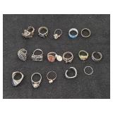 Lot of (16) Rings