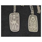 Lot of (7) Necklaces with Pewter Pendants