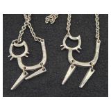 Lot of (7) Necklaces with Pewter Pendants