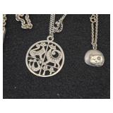 Lot of (7) Necklaces with Pewter Pendants