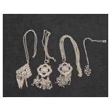 Lot of (4) Pendant Necklaces
