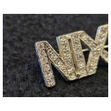 8.5-grams Sterling Silver Nixon Pin with Embedded Gems