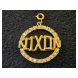 13-grams Gold / Sterling Silver Nixon Pendant with Embedded Gems