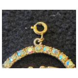 13-grams Gold / Sterling Silver Nixon Pendant with Embedded Gems