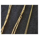 Lot of (8) Gold-toned Necklaces and Chains