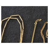 Lot of (8) Gold-toned Necklaces and Chains