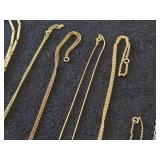 Lot of (8) Gold-toned Necklaces and Chains