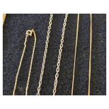 Lot of (8) Gold-toned Necklaces and Chains