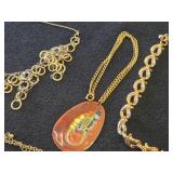 Lot of (5) Gold-toned Necklaces