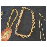 Lot of (5) Gold-toned Necklaces