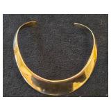 Charles Albert Gold Metal Alchennia Collar Necklace + Cuff Bracelet