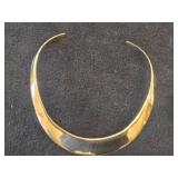 Charles Albert Gold Metal Alchennia Collar Necklace + Cuff Bracelet