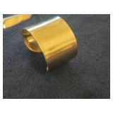 Charles Albert Gold Metal Alchennia Collar Necklace + Cuff Bracelet