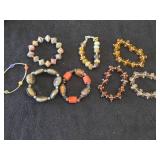 Lot of (8) Stretch Beaded Bracelets